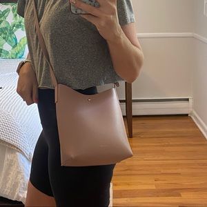 NWOT Samara blush bucket bag